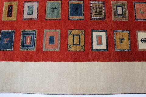 Gabbeh Multicolor Hand Knotted 91 X 1110  Area Rug 250-22178 Image 3