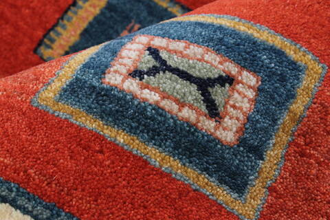 Gabbeh Multicolor Hand Knotted 91 X 1110  Area Rug 250-22178 Image 8
