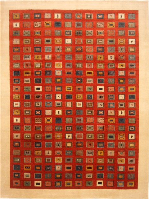 Gabbeh Multicolor Hand Knotted 91 X 1110  Area Rug 250-22178 Image 0