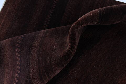 Gabbeh Brown Hand Knotted 811 X 126  Area Rug 250-22210 Image 10
