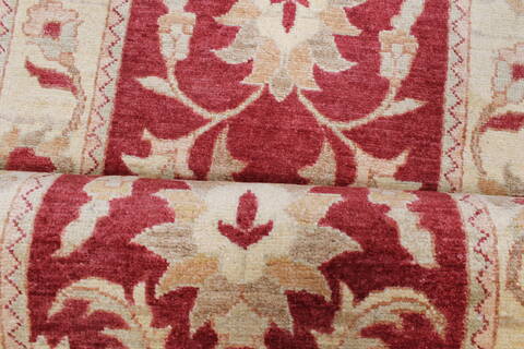Pishavar Brown Runner Hand Knotted 29 X 1311  Area Rug 250-22280 Image 14
