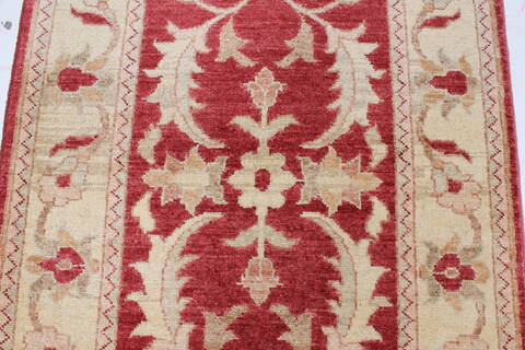 Pishavar Brown Runner Hand Knotted 29 X 1311  Area Rug 250-22280 Image 4