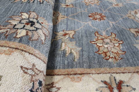 Ziegler Blue Runner Hand Knotted 26 X 131  Area Rug 250-22385 Image 11