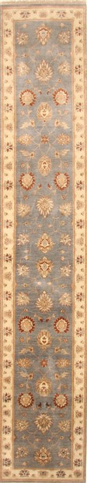 Ziegler Blue Runner Hand Knotted 26 X 131  Area Rug 250-22385 Image 0