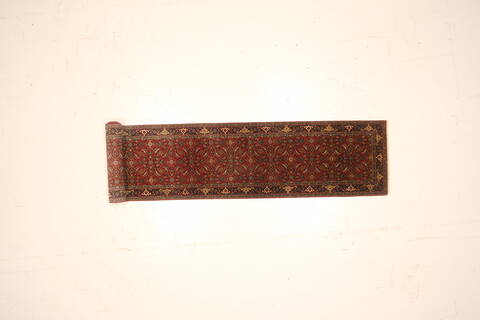 Herati Red Runner Hand Knotted 26 X 135  Area Rug 250-22413 Image 1