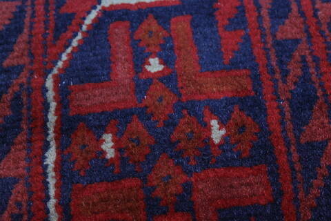 Bokhara Red Runner Hand Knotted 26 X 125  Area Rug 250-22433 Image 12