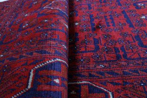 Bokhara Red Runner Hand Knotted 26 X 125  Area Rug 250-22433 Image 13