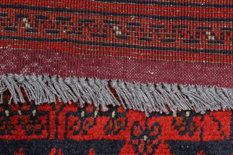 Bokhara Red Runner Hand Knotted 26 X 125  Area Rug 250-22433 Image 2