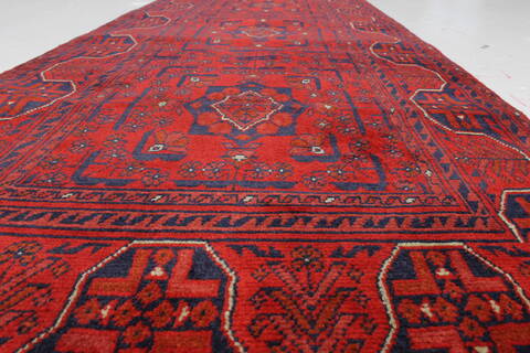 Bokhara Red Runner Hand Knotted 26 X 125  Area Rug 250-22433 Image 4