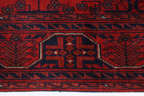 Bokhara Red Runner Hand Knotted 26 X 125  Area Rug 250-22433 Image 5