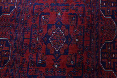 Bokhara Red Runner Hand Knotted 26 X 125  Area Rug 250-22433 Image 6
