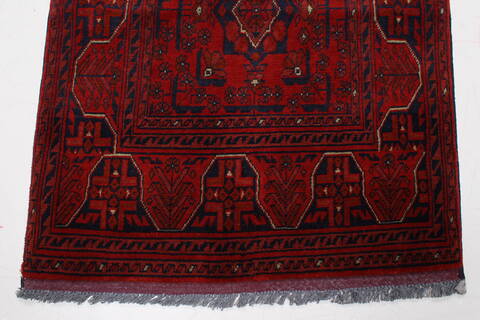 Bokhara Red Runner Hand Knotted 26 X 125  Area Rug 250-22433 Image 7