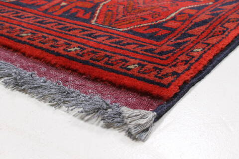 Bokhara Red Runner Hand Knotted 26 X 125  Area Rug 250-22433 Image 8