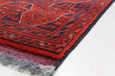 Bokhara Red Runner Hand Knotted 26 X 125  Area Rug 250-22433 Image 9