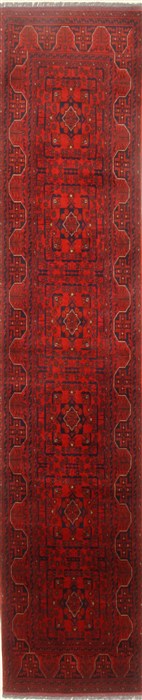 Bokhara Red Runner Hand Knotted 26 X 125  Area Rug 250-22433 Image 0