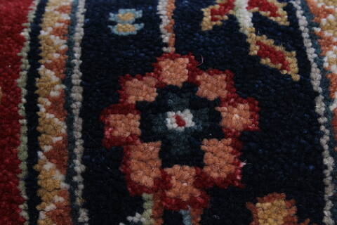 Karajeh Red Runner Hand Knotted 26 X 120  Area Rug 250-22457 Image 11