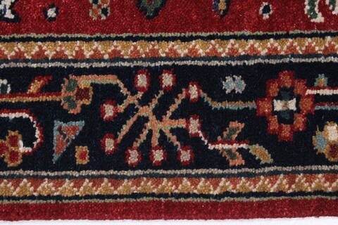 Karajeh Red Runner Hand Knotted 26 X 120  Area Rug 250-22457 Image 18