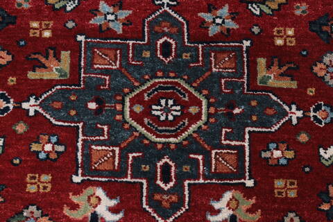 Karajeh Red Runner Hand Knotted 26 X 120  Area Rug 250-22457 Image 3