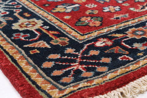Karajeh Red Runner Hand Knotted 26 X 120  Area Rug 250-22457 Image 7