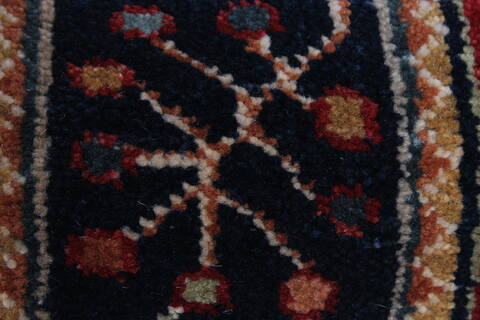Karajeh Red Runner Hand Knotted 26 X 120  Area Rug 250-22457 Image 8