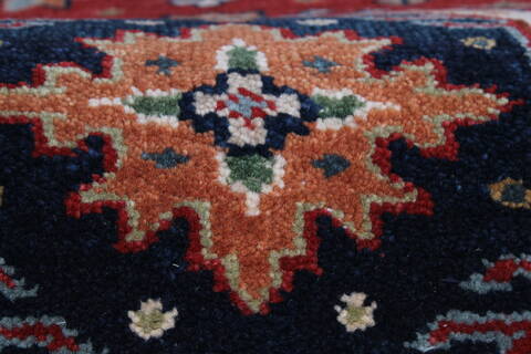 Karajeh Red Runner Hand Knotted 26 X 120  Area Rug 250-22457 Image 9