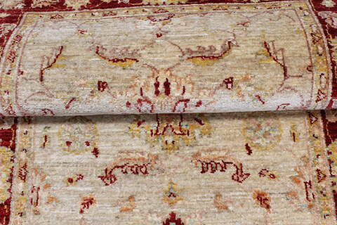 Chobi Beige Runner Hand Knotted 211 X 125  Area Rug 250-22474 Image 11