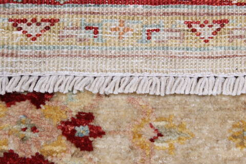 Chobi Beige Runner Hand Knotted 211 X 125  Area Rug 250-22474 Image 15