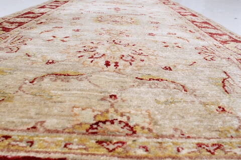 Chobi Beige Runner Hand Knotted 211 X 125  Area Rug 250-22474 Image 16