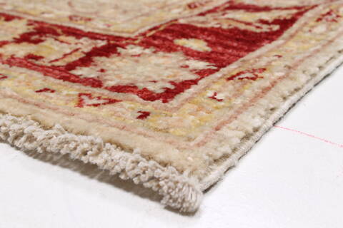 Chobi Beige Runner Hand Knotted 211 X 125  Area Rug 250-22474 Image 5