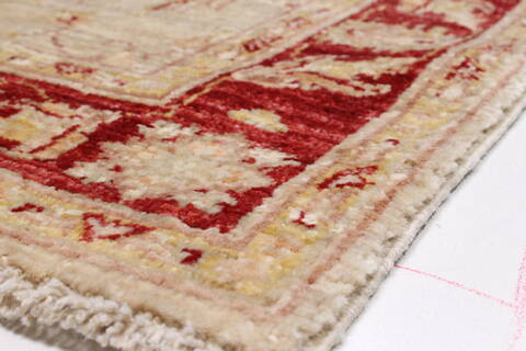 Chobi Beige Runner Hand Knotted 211 X 125  Area Rug 250-22474 Image 6