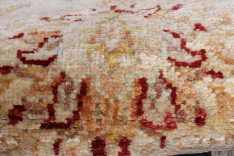 Chobi Beige Runner Hand Knotted 211 X 125  Area Rug 250-22474 Image 8
