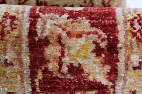 Chobi Beige Runner Hand Knotted 211 X 125  Area Rug 250-22474 Image 9