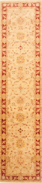Chobi Beige Runner Hand Knotted 211 X 125  Area Rug 250-22474 Image 0