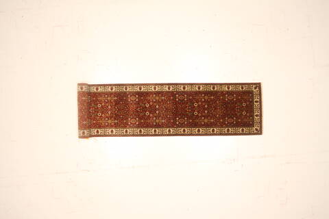 Isfahan Red Runner Hand Knotted 27 X 123  Area Rug 250-22502 Image 1