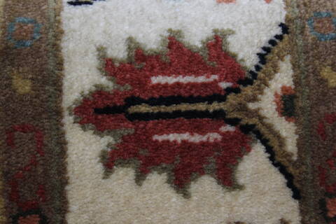 Isfahan Red Runner Hand Knotted 27 X 123  Area Rug 250-22502 Image 8
