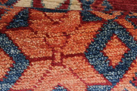 Kazak Red Runner Hand Knotted 26 X 94  Area Rug 250-22588 Image 10