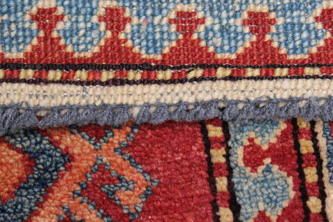 Kazak Red Runner Hand Knotted 26 X 94  Area Rug 250-22588 Image 1
