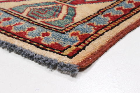 Kazak Red Runner Hand Knotted 26 X 94  Area Rug 250-22588 Image 7