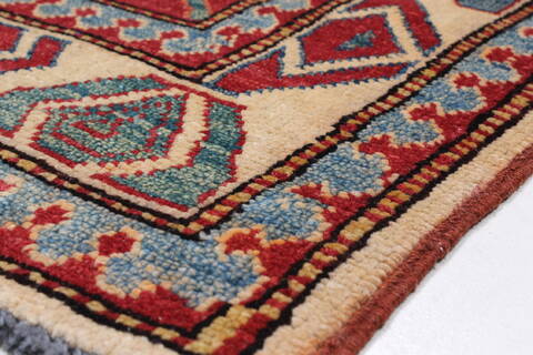 Kazak Red Runner Hand Knotted 26 X 94  Area Rug 250-22588 Image 8
