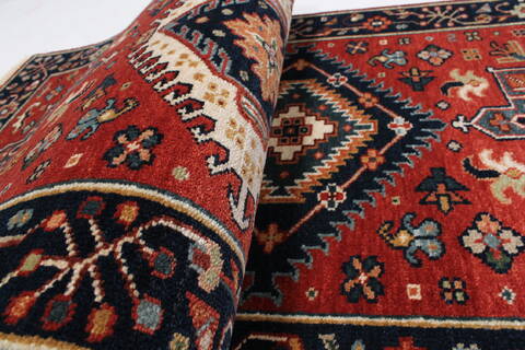 Karajeh Red Runner Hand Knotted 21 X 99  Area Rug 250-22651 Image 13
