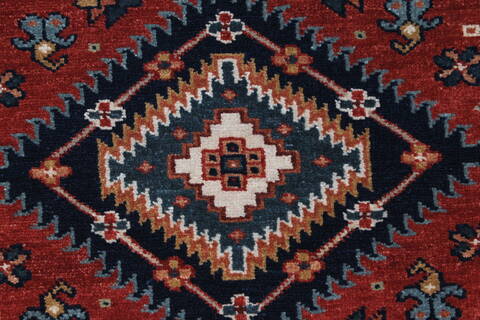 Karajeh Red Runner Hand Knotted 21 X 99  Area Rug 250-22651 Image 6