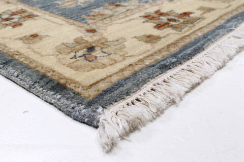 Pishavar Blue Runner Hand Knotted 26 X 101  Area Rug 250-22672 Image 11