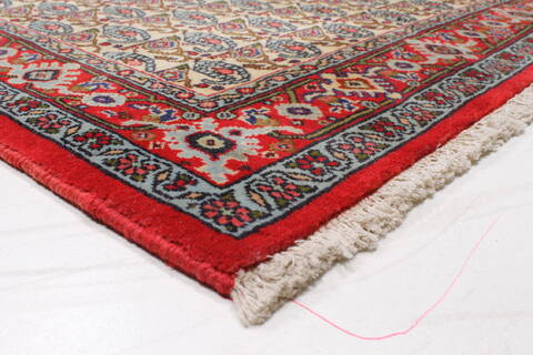 Sanandaj Beige Runner Hand Knotted 31 X 126  Area Rug 250-22799 Image 5