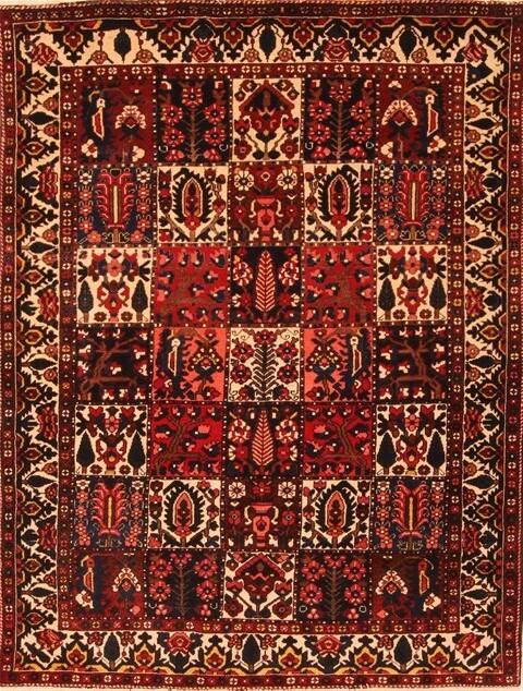 Bakhtiar Red Hand Knotted 52 X 69  Area Rug 100-22862 Image 0