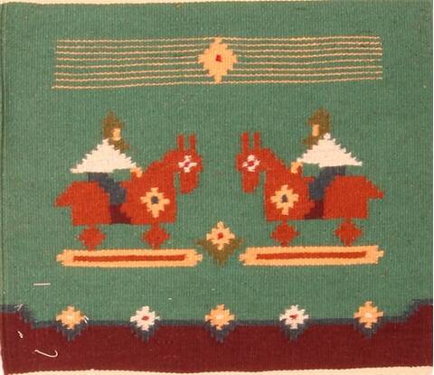 Kilim Green Square Flat Woven 17 X 19  Area Rug 100-22885 Image 0