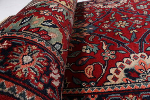 Kashmir Red Runner Hand Knotted 26 X 99  Area Rug 250-22920 Image 10