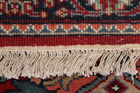 Kashmir Red Runner Hand Knotted 26 X 99  Area Rug 250-22920 Image 12