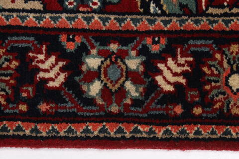 Kashmir Red Runner Hand Knotted 26 X 99  Area Rug 250-22920 Image 2