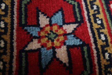 Heriz Blue Runner Hand Knotted 27 X 102  Area Rug 250-22921 Image 10