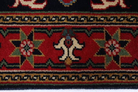 Heriz Blue Runner Hand Knotted 27 X 102  Area Rug 250-22921 Image 6